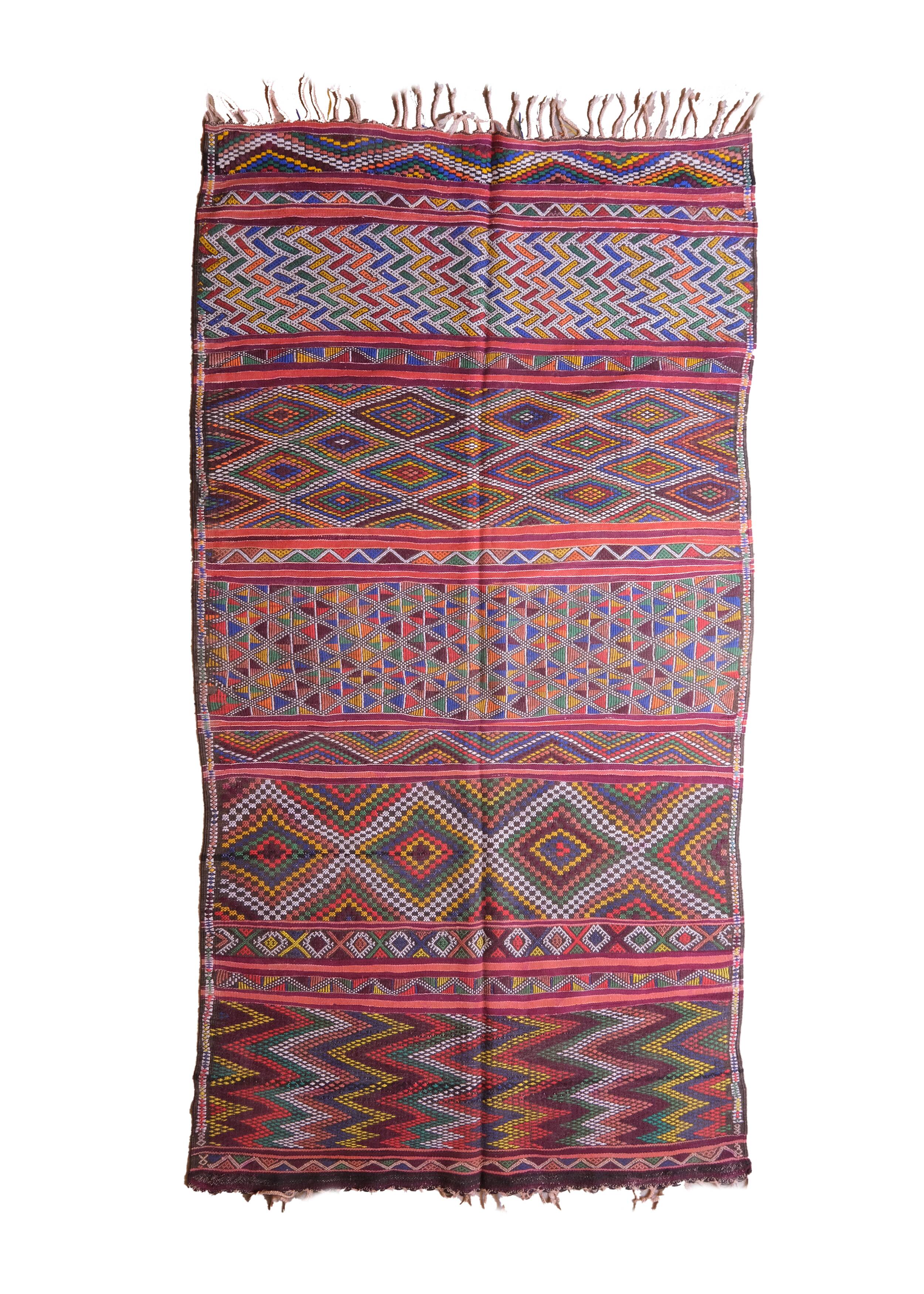 Moroccan Kilim Zayan Rug - 247 x 135 cm