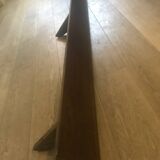 Splendid wall shelf in varnished solid oak (2m32cm long) with 3 wall hooks