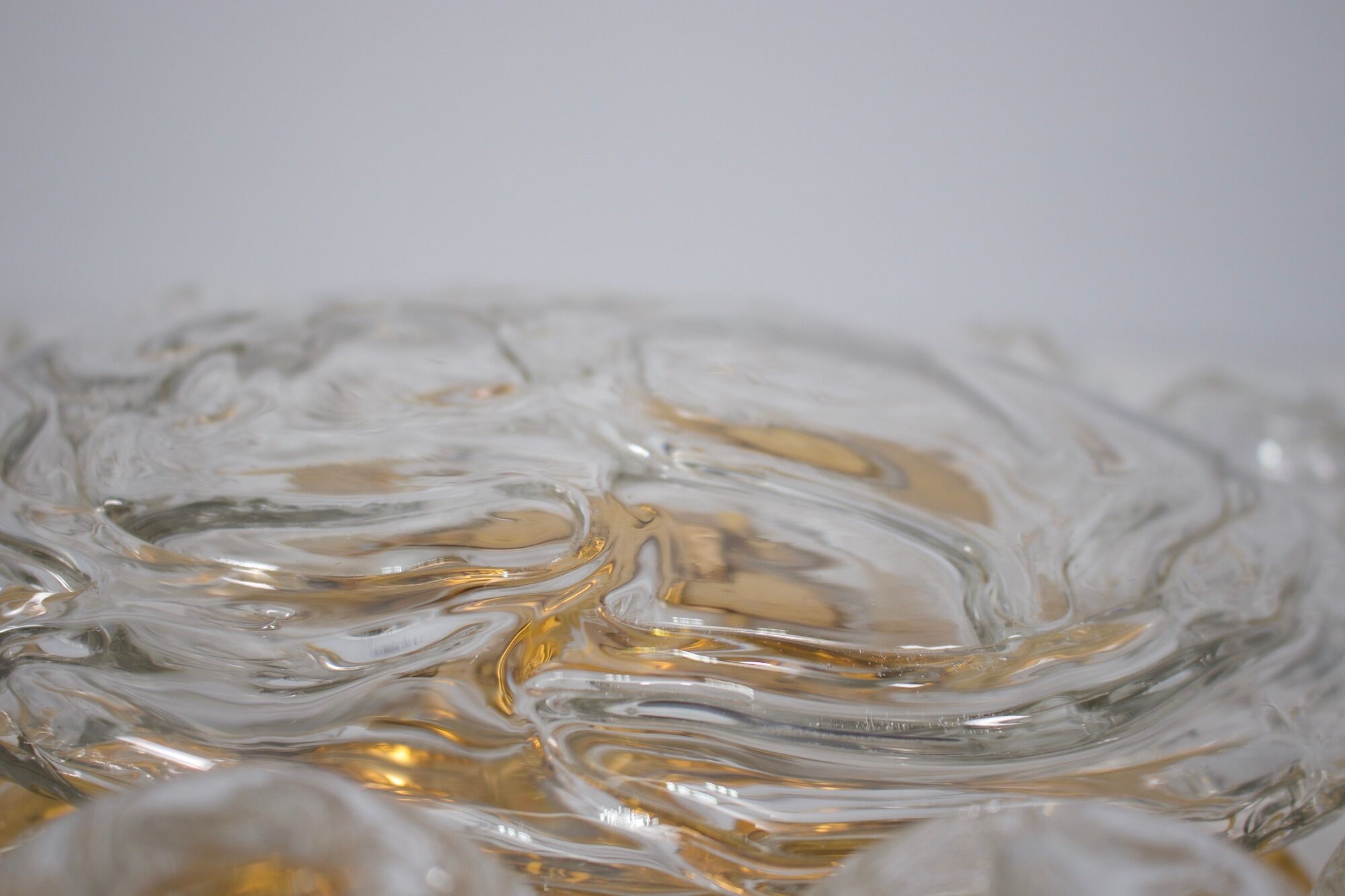Plafonnier « Snowball »en verre soufflé