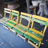 4 folding chairs of guinguette