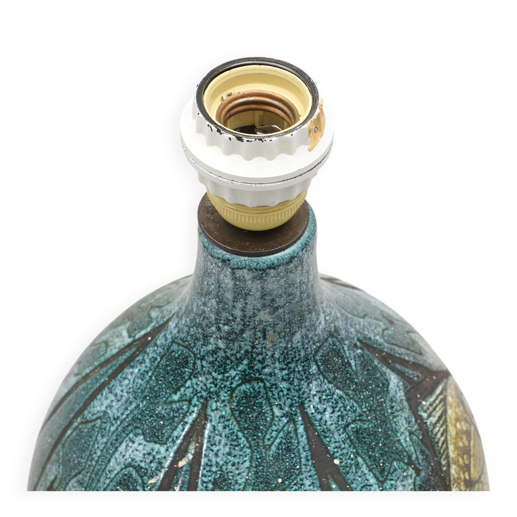 Bonnie Rehnkvist Ceramic table lamp for Torngrens, Falkenberg, Sweden, 1960