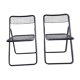 Paire de chaises pliantes metalliques