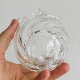 Small twisted glass vase, sleek modern design