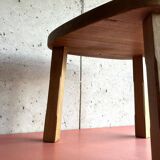Vintage brutalist nesting tables in solid wood, design