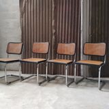 Series of 4 chairs Marcel Breuer Cesca b32