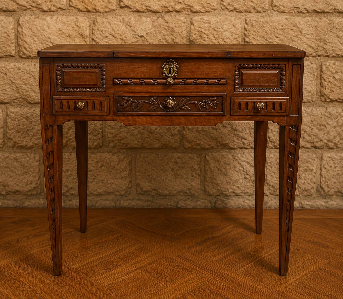 Lady's walnut dressing table – Louis XVI period