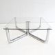 Space age chrome & glass coffee table 1970s