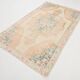 Cream & Green Oriental Persian Rug, 135x221Cm