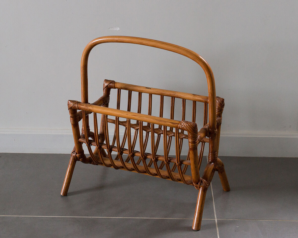 Wicker magazine rack