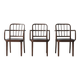 Set of 3 bentwood armchairs attributed to Josef Hoffmann for Thonet, Czechoslovakia, 1930s–1950s
