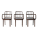 Set of 3 bentwood armchairs attributed to Josef Hoffmann for Thonet, Czechoslovakia, 1930s–1950s