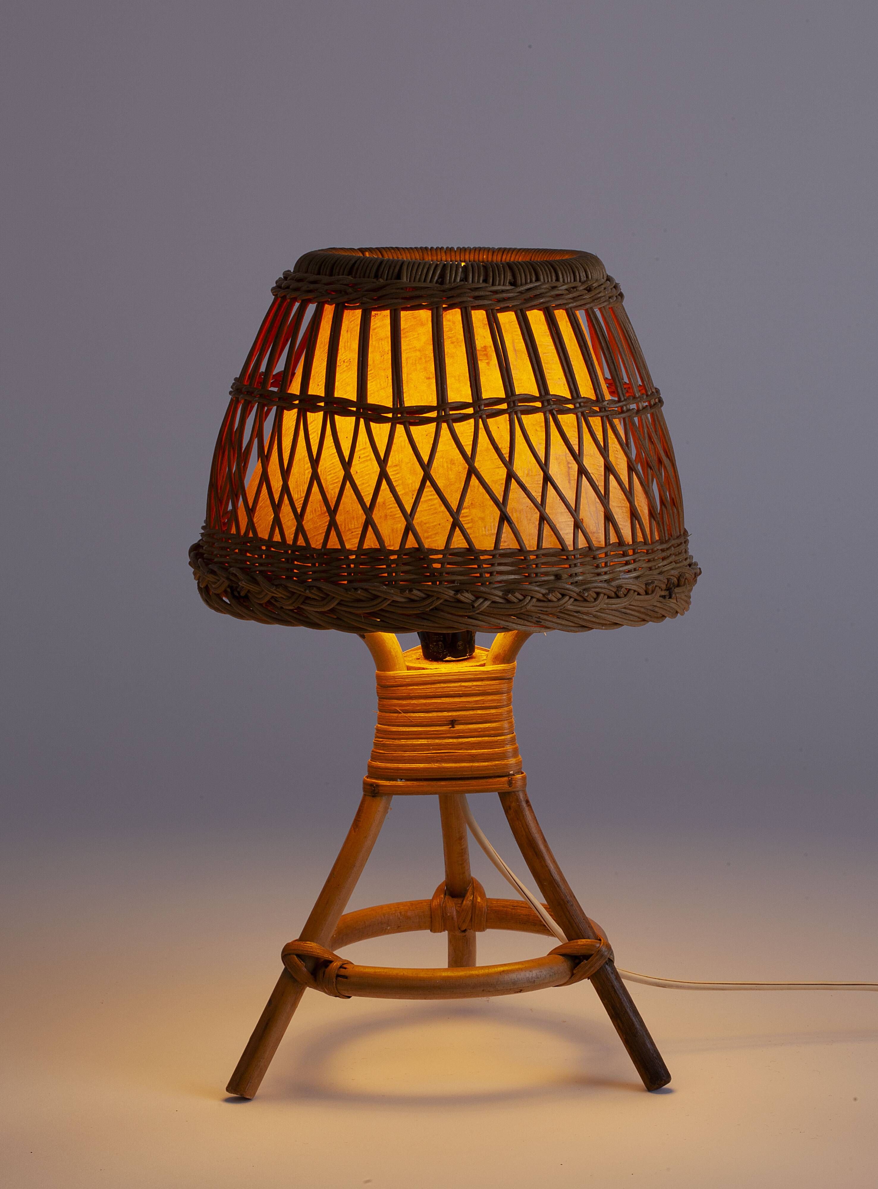 rattan lamp