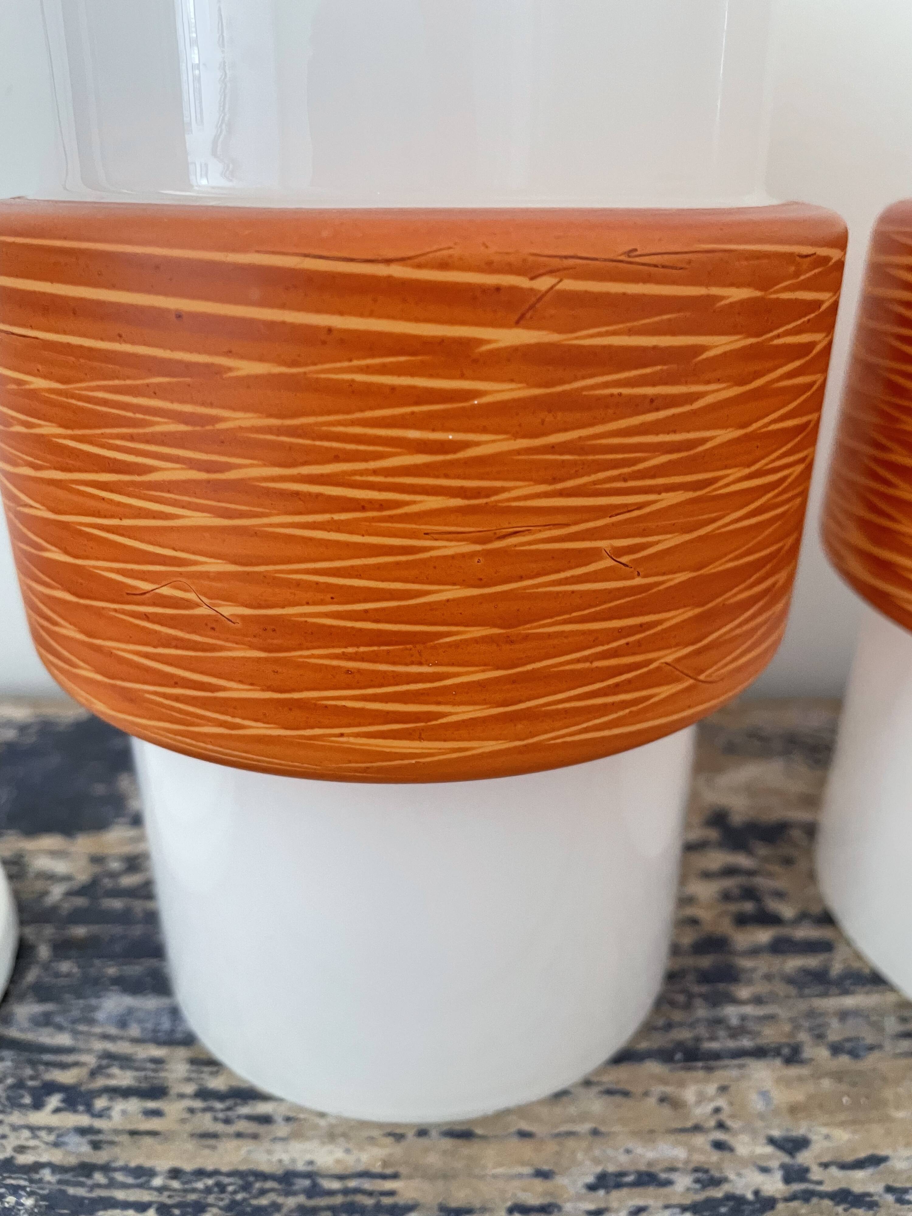 Pair of vintage suspensions electrified to nine