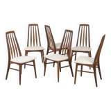 Chaises Eva en Teck par Niels Koefoed pour Koefoeds Hornslet, 1960s, Set de 6