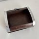 Vintage 1960 cigarette holder, wooden and gold metal dispenser - 16 x 13 cm