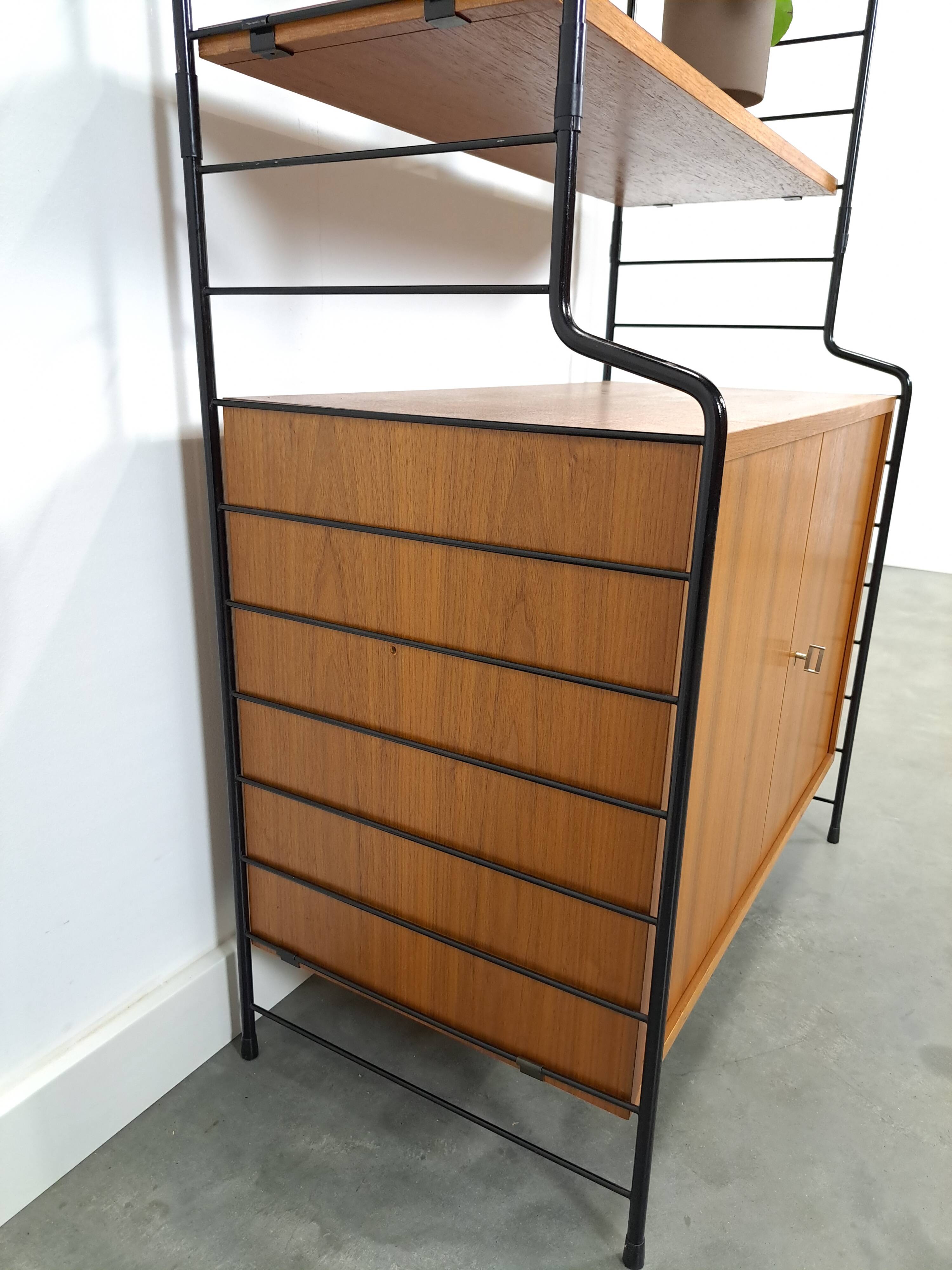 WHB teak design modulaire kast met drie planken