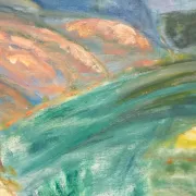 Original Swedish Oil on Canvas – "Landscape" by Lalla Blecher – Signed – Dated 1994 – Framed – 63 × 53 cm (24.8" × 20.9")