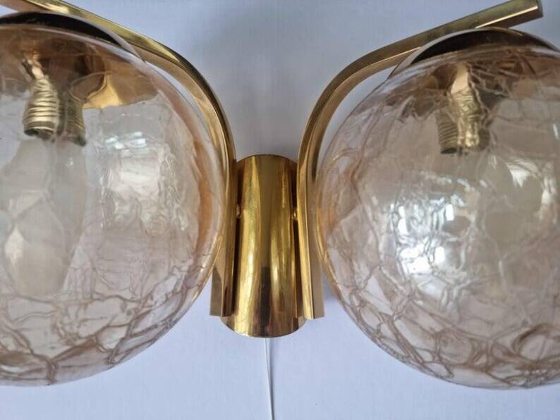 Midcentury Brass Wall Lamp, Germany, 1970s