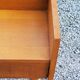 Vintage bedside table of the 50s in blond oak bobbin feet