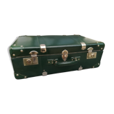 Old green cardboard suitcase