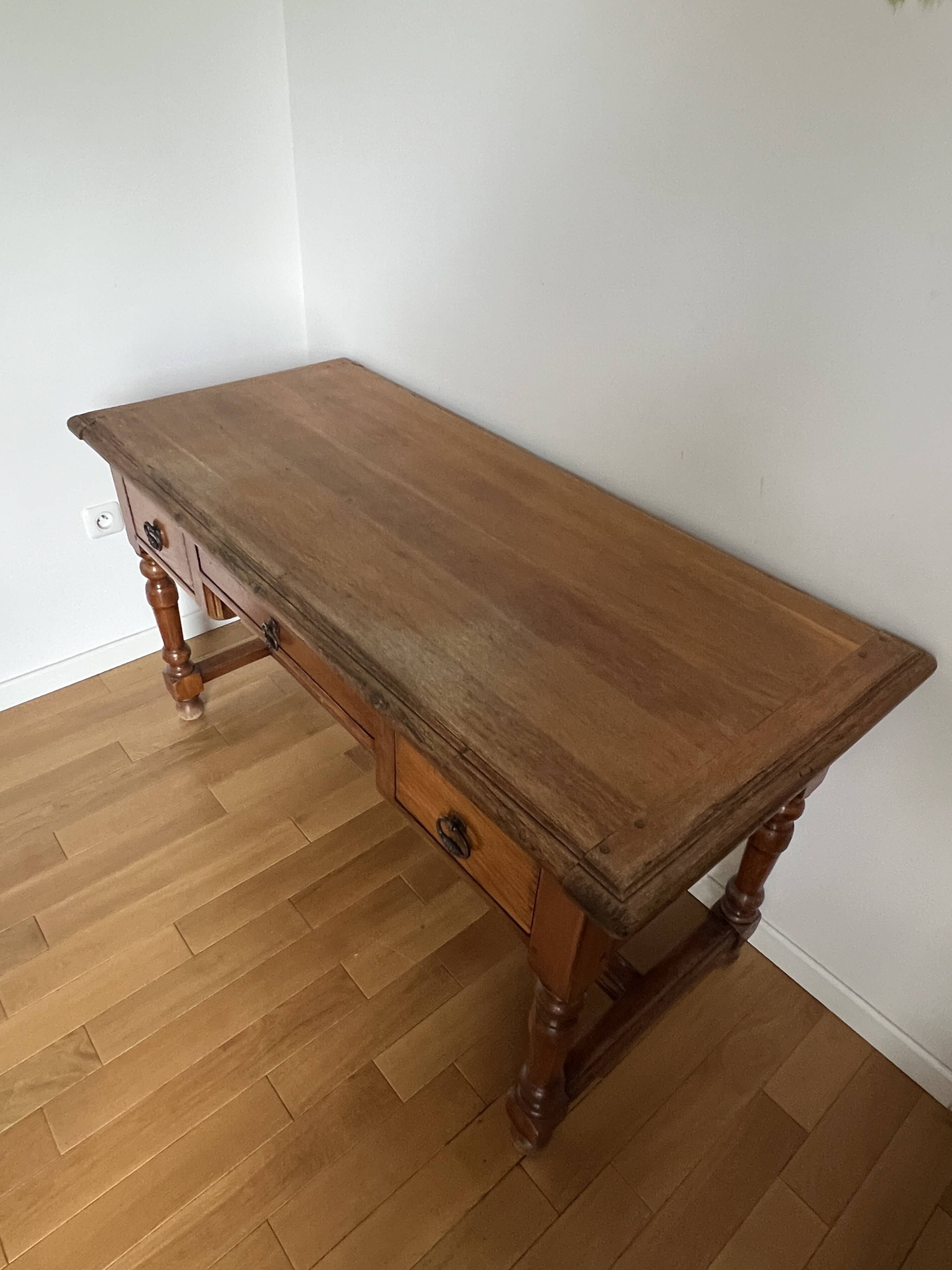 Solid wood desk
