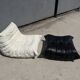 100% authentic Ligne Roset Togo 1-seater + pouf original leather Black & White