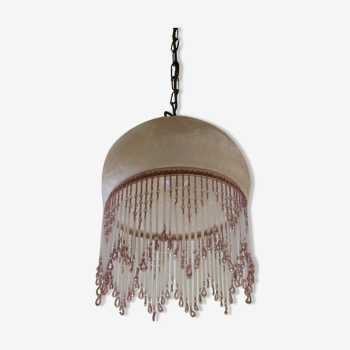 Glass ceiling light with fringes