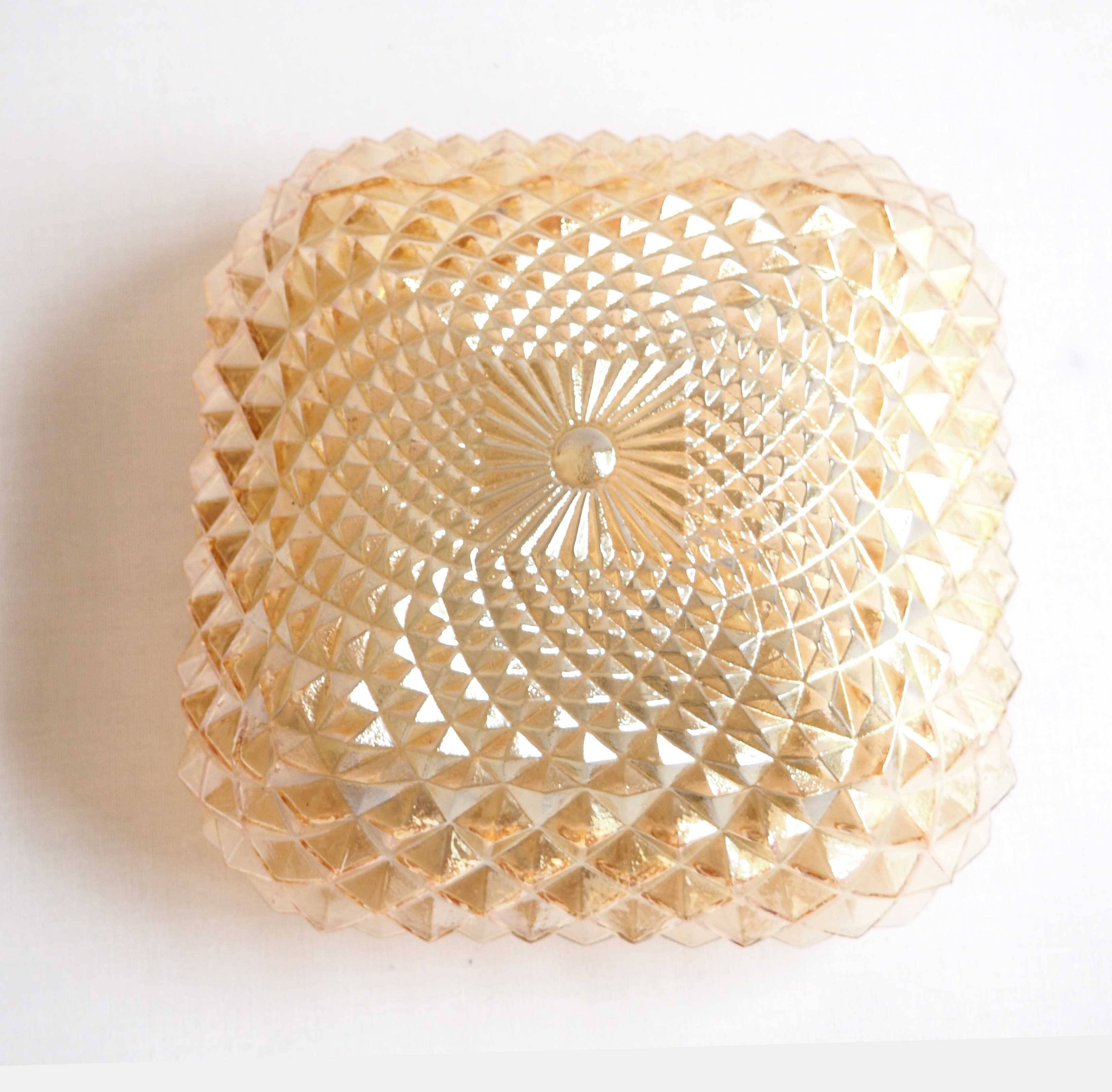 Golden glass ceiling light