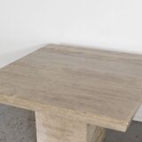 Table géométrique minimaliste en marbre italien du milieu du siècle des années 1970