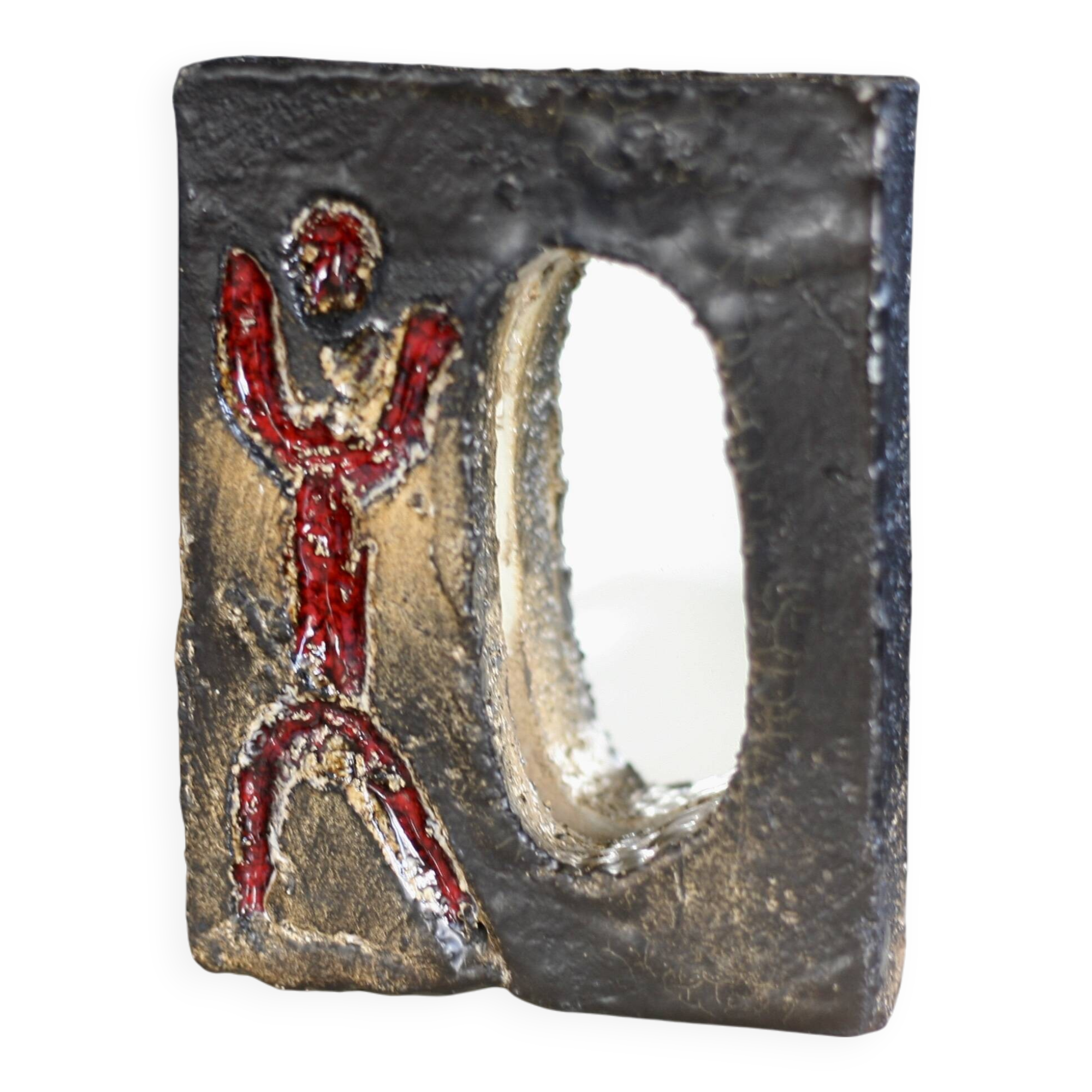 Miroir en céramique, Galerie Palissy, années 60