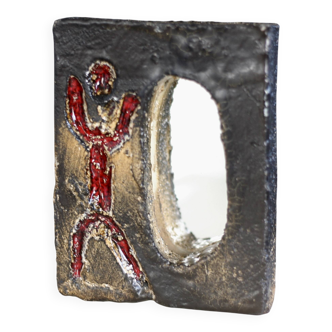 Ceramic mirror, Galerie Palissy, 1960s