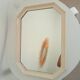 Vintage octagonal white lacquered mirror