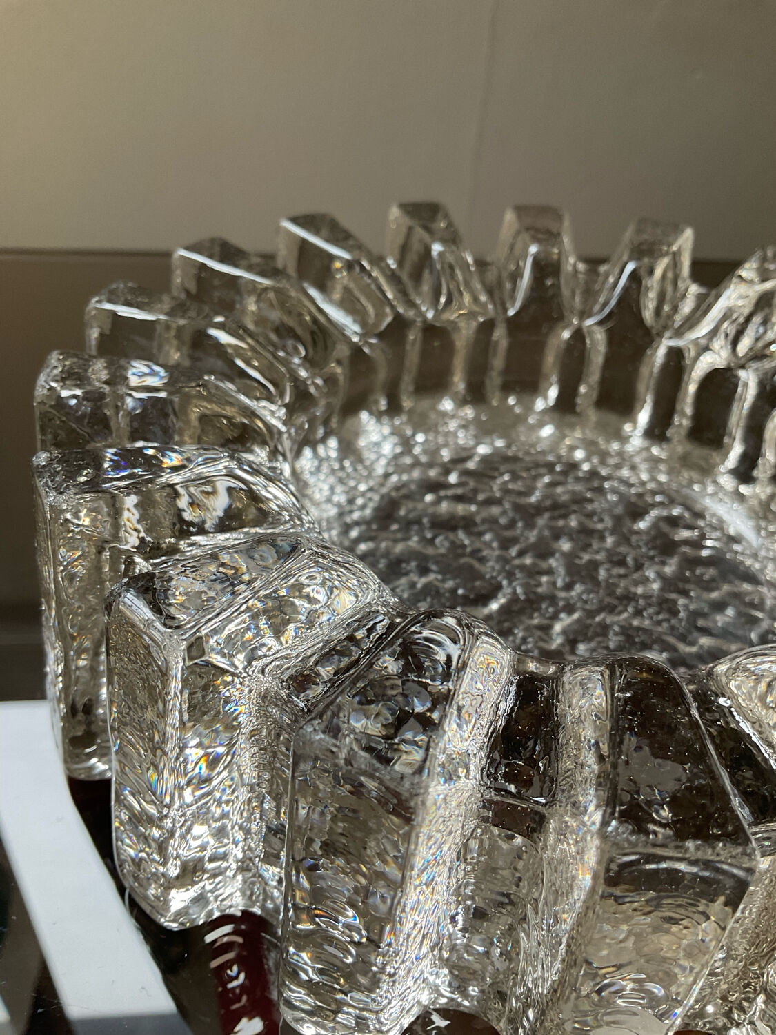 Vintage molded glass pocket vacuum