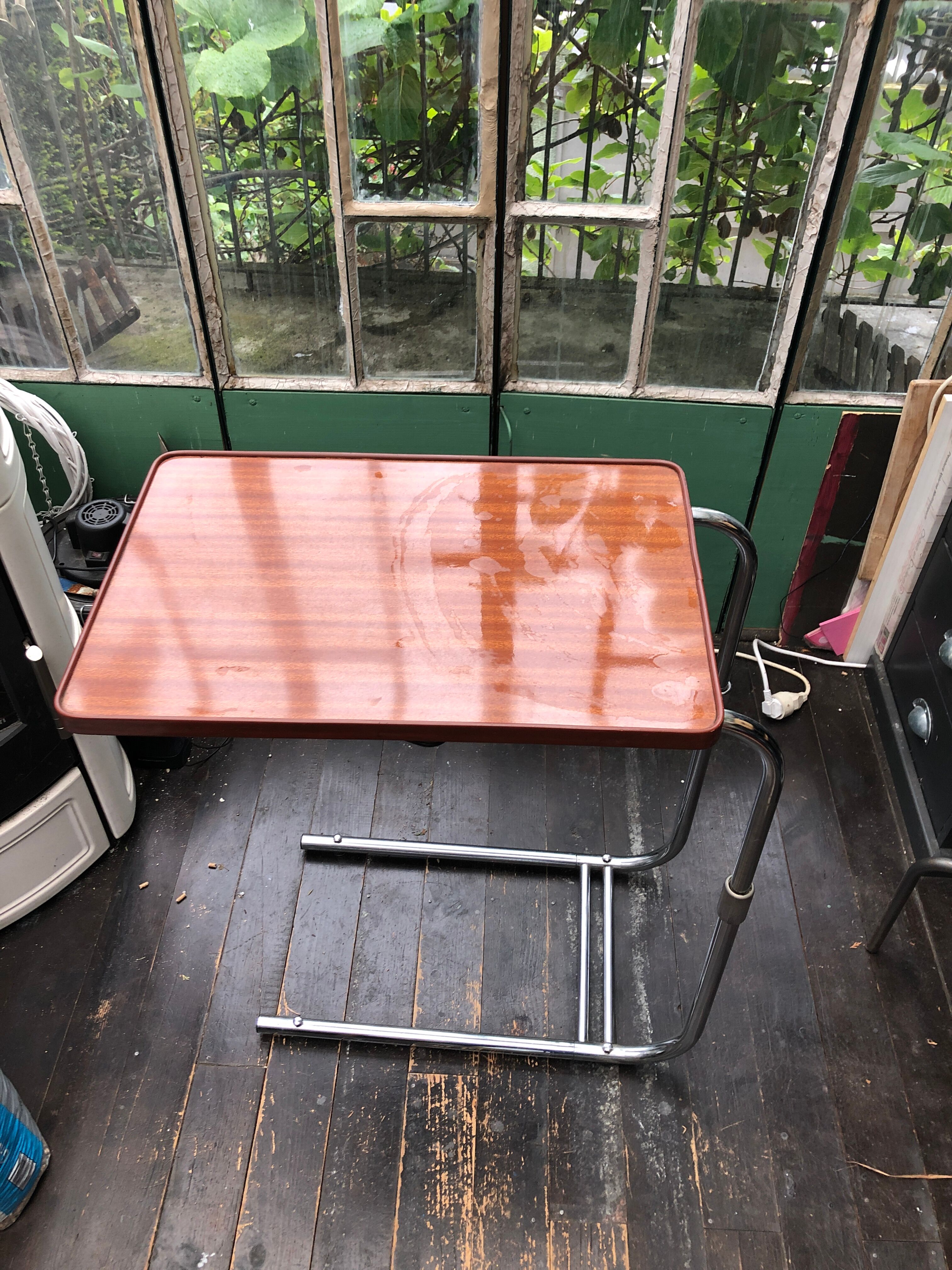 Formica style adjustable side table