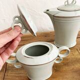 Service cafetière, sucrier et crémier en céramique ALP Czechoslovakia, anné