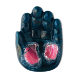 Empty hand oil blue pocket Vintage Vallauris