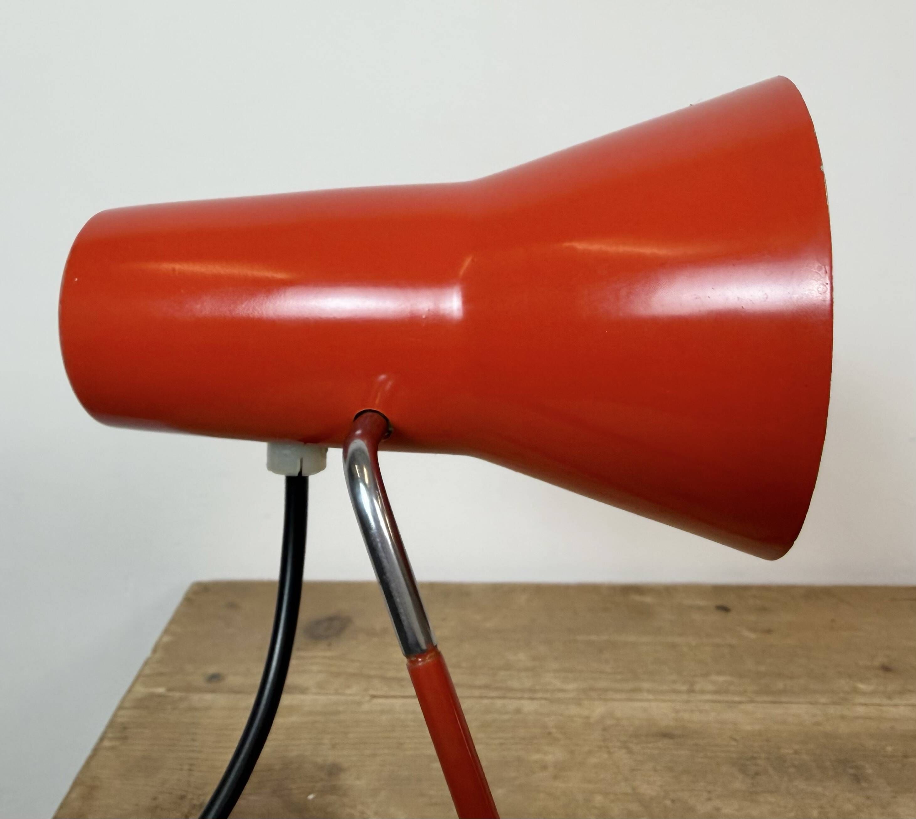 Vintage Red Table Lamp by Josef Hurka for Drupol, 1960s