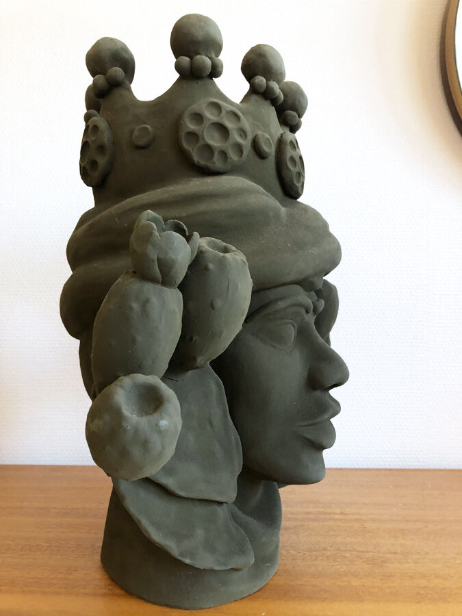 Tête en céramique sicilien, Stefania Boemi