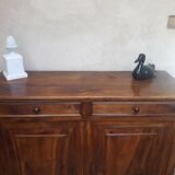 Solid walnut sideboard with 2 doors and 2 drawers, late 19th century
