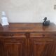 Solid walnut sideboard with 2 doors and 2 drawers, late 19th century