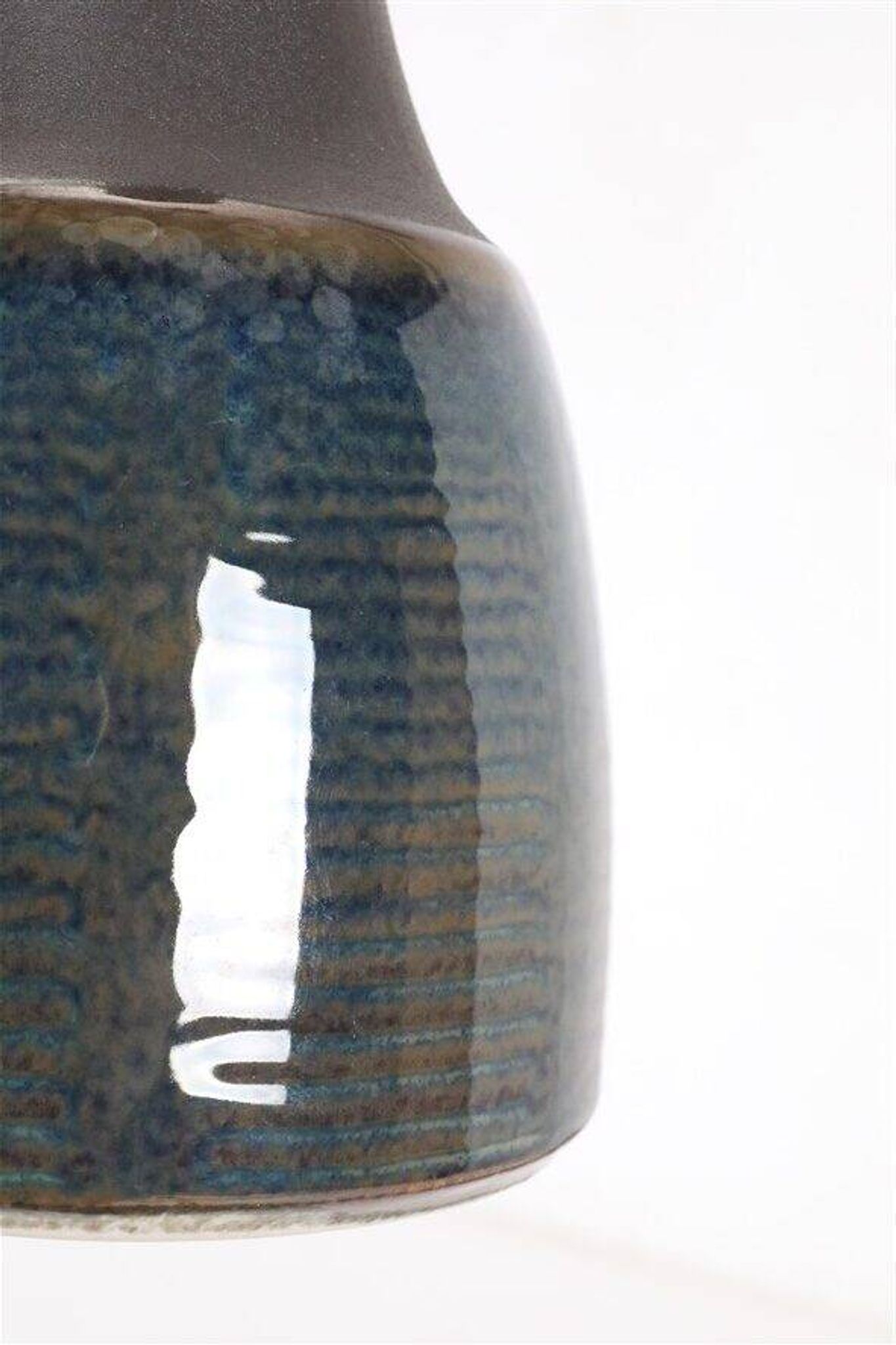 Søholm "1040" table lamp with jute lampshade / ceramic / mid-century / Danish modern design / 1960s / 1970s / Cloos & Co.