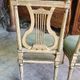 Pair of Louis XVI style chairs from the 18th century with lyre back.