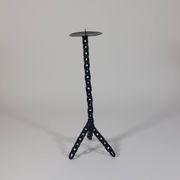Vintage black brutalist chain floor candlestick
