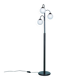 Minimalist floor lamp in glass, space age style.