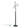 Minimalist floor lamp in glass, space age style.