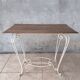 Old wrought iron and walnut table