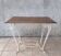 Old wrought iron and walnut table