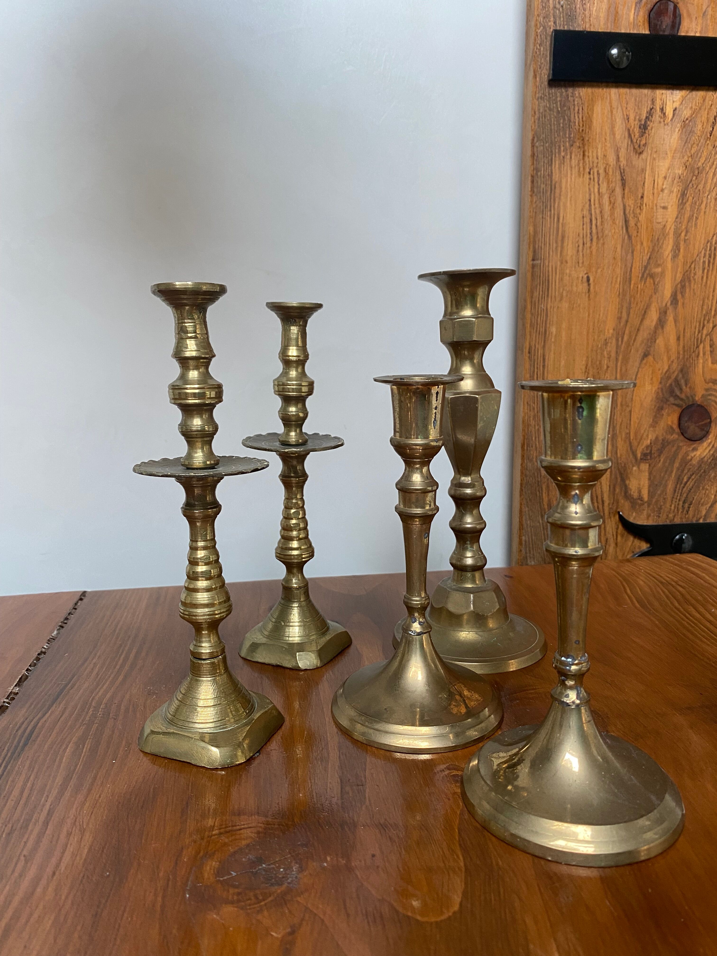 Brass candle holders