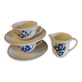 Old cups and saucers milk jug Badonviller