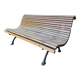 Old slatted public bench